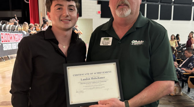 BNA Celebrates Senior Landon Holschauer with BJ Stelter Award